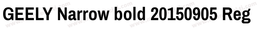 GEELY Narrow bold 20150905 RegularV字体转换